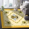 Carpets Sunflower Bee Yellow Idyllic Bedroom Decoration Living Room Rug For Home Mat