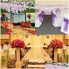 Ceintures 100 Pcs Chaise Organza Arcs Articles De Fête De Noël Saint Valentin Décor Tissu Transparent Décoration Drop Delivery Home Garden Dh4Sp