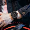 Relojes de pulsera para hombre, reloj deportivo de cuarzo a la moda para hombre, marca superior de lujo, resistente al agua, correa de silicona negra, reloj Masculino 230517