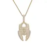 Pendentif Colliers Plein Zircon Cubique Anime Araignée Symbole Collier De Mode Hommes Hip Hop Chaîne Rock Bijoux