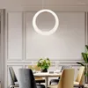 Pendant Lamps Modern Circular LED Lights PE For Living Room Bedroom Restaurant Nordic Style Indoor Aisle Contracted Decor Luminaire