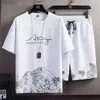 Men's Tracksuits Summer 3d Print Men Casual 2 Piece Set For Plus Size O Neck Mens T-Shirt Shorts Leisure Outfit