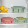 Dinnerware Gets Compartamentos de Silicone Box Box com tampa à prova de vazamento Bento Refeição Prapa de armazenamento Snack Organzier Freeze de microondas