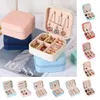 Jewelry Stand Portable Storage Box Organizer Display Travel Zipper Case Earrings Necklace Rings 230517