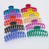 Hårklämmor Barrettes Solid Color Stor CLAW CLIP CRAB BARRETTE FÖR KVINNA GIRLER Hårklor Badklipp Ponyil CLIP Hårtillbehör Present Huvudbonader 230517