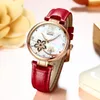 Armbandsur Schweiz Nesun Japan Automatiska mekaniska kvinnors klockor Vattentät skelett Lysande händer Diamond Clock