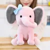 Bambola di peluche ripiena di elefante da 25 cm, morbida e carina, grandi orecchie, cartone animato, animali della giungla, cuscino, decorazione, placare, giocattolo, regalo di compleanno per bambini