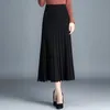 スカートは濃厚な編み物スカート秋と冬の女性プリーツスカートスカート長いラインスカートの女性スカートムジェールファルダスサイスマルハー230518