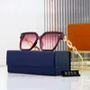 Дизайнер Lou Vut Luxury Cool Sunglasse Box Box Asceles 2022 Большая рама