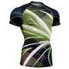 Racing Jackets GRID BIRDS Technical Graphic Short Sleeve Second Skin Rash Guard Compression Base Layer Gym Bodybuilding Training Fitness