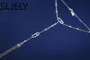 Bangle Sljely Luxury Brand Real 925 Sterling Silver Move Bracelet مع نشاط Zircon Hand Back Back Chain Women Massion Mift