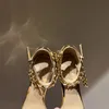 Sandalen Stregestone Designer Elegant sandaal 8cm Stiletto Hoge Heel Crystal Gold Shess Shoes Sier Soles Women Summer Pumps Margot Jewel