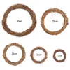 Nieuwe bruiloftdecoratie krans natuurlijke rattan krans slinger diy ambachten decor voor thuisdeur grand tree kerstcadeau feest ornament