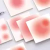 50 pcs Pur Désir Vent Notes Bâton Message Papier Blush Pêche Gradient Halo Fille Coeur Étudiant Bloc-Notes