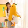 Pillow Soft Animal Shaped Backrest Skin-friendly Stuffed Toys Removable Warm For Bed Room All Season Home Decor