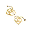 18K Gold Plated Luxury Designers Letter Earring Stud Famous Women Elegant Style Heart-Shape Earring Wedding Party Jewerlry Accessory High Quality 20style