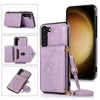 Crossbody Magnetic Envelope Vogue Phone Case för iPhone 14 13 12 Pro Max Samsung Galaxy S23 Ultra S22 Plus S21 S20 S21FE S20FE Flera kortplatser Läderplånbokskal