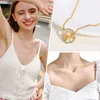Pendant Necklaces Chic White Zircon Chain For Women Stainless Steel Mama Minimalist Necklace Charm Jewelry To MOM Girls