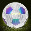 Luvas esportivas estilo luminoso bola de futebol refletivo noturno time de futebol 4 5 bolas resistentes de deslizamento pu.