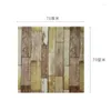 Wall Stickers 10pcs Foam Paper Self-adhesive Wallpaper 3d Imitation Wood Grain Living Room Decoration