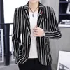 Мужские костюмы мужчины Blazer Fashion Print