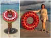 Aufblasbare Schwimmer Röhrchen Strand Wasser aufblasbare Donut Schwimmringe Riesen Riese Pool Party Erwachsener Kinderspielzeug Rettungsgebäude Float Matratze Schwimmkreis 230518