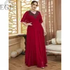 Robes de grande taille soirée rouge élégante pour les femmes potelées robe longue de luxe décontractée 4XL 230518