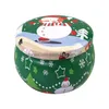 Рождественские украшения рождественская оловянная коробка Santa Snowman Elk Print Candy Tea Candle Aromatherapy Jar