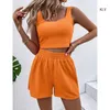 Womens Two Piece Pants Women Tracksuit Set 2 Outfits For Sexy Shorts Ribbed Top and Lounge 230518