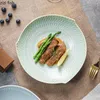 Plates Exquisite Ceramic Dinner Pasta Steak Sushi Plate Restaurant Irregular Shape Solid Color Tableware Snack Dessert Dishes