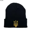 Czapki czapki/czaszki Ukraina Spetsnaz zimowe czapki dla mężczyzn haft haftowy ciepły dzianinowy kapelusz dla kobiet czaszki bonnet alfa grupa wojskowa J230518