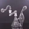 1 Satz Recycler Glasölbrenner Bong Dab Rig Wasserpfeifen Tornado Cyclone Recycler Rauchwasserpfeife mit Dropdown-Adapter und männlichem Glasölbrennerrohr