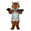 Halloween Brown Tiger Mascot Costume Simulation Tecknad karaktärsdräkt kostym Karneval Vuxna födelsedagsfest Fancy Outfit för män kvinnor