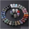 Stone Natural Gems Decoration Ornaments Mushroom Shape Statue Healing Jaspers Crafts For Home Decor 20X35Mm Drop Delivery Jew Dhgarden Dhzej