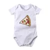 Famille Correspondant Tenues D'été T-shirt Pizza Dessin Animé Motif Papa Fils Maman Fille T-shirts Top Mode Coton À Manches Courtes Vêtements 230518