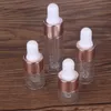 Perfume Bottle 2050100pcs 1ml2ml3ml5ml Transparent mini Glass Dropper Bottle with Glass Pipette for Essential Oil Aromatherapy Liquid Vial 230517