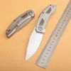 Ny KS5510 Flipper Folding Knife D2 Satin Blade CNC Rostfritt stål/kolfiberhandtag Bollbärande snabbt öppna EDC -fickknivar med detaljhandelslådan