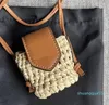 Designer-Mini Słomiane Torby Crossbody na szminki słuchawki torba na ramię