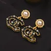 18k Gold Plated Luxury Designers Letter Earring Stud Pamile Women Fashion Style Pearl Earring Wedding Party Jewerlry Accessory High Quality 20Style