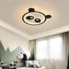 Люстры подвесные светильники светодиодные мультипликационные панды люстра для спальни столовая гостиная детские лампы домашний декор освещение