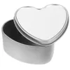 Assiettes Sublimation Coeur Tin Box Cookie Candy DIY Case Bonbons Conteneur