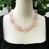 CHOKER LII JI PINK Ожерелье 56 см розовые Quartzs Лимон Джейд Продажа Женщины Ювелирные изделия