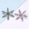 Broches trend Rhinestone Snowflake Christmas Broche Dames Creative Badge Holiday Banquet Sieraden accessoires