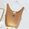 Summer White Women Tops Tees Crop Top Embroidery Sexy Off Shoulder Black Tank Top Casual Sleeveless Backless Top Shirts Luxury Designer Solid Color Vest 76587