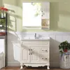 Bathroom Sink Faucets European-Style Cabinet Oak Face Washing Wash Basin Combination Floor Solid Wood Washbasin Washstand