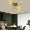 Lampadari Lampadario in alluminio con cornice dorata per soggiorno Sala da pranzo Camera da letto Lampada a LED moderna Apparecchi di illuminazione Deco per interni AC90-260V