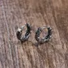 Stud ZORCVENS New Punk Vintage Stainless Steel Hoop Earrings for Men Women Simple Hip Hop Twist Retro Earrings Never Fade Z0517