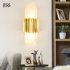 Wall Lamps Fss Modern Gold Crystal Bedside Light Stainless Steel Sconce Led Lamp Luxury Lights Fixtures Bedroom Living Room