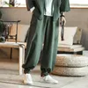 Ethnic Clothing Wushu Linen Trousers Men Costume Oriental Pants Traditional Asian 2023 Q785