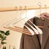 Hangers Racks 5pcs Iron Hangers for Clothes with Wide Anti-slip Design Wooden Coat Trousers Clothes Horse Wardrobe Organizer Storage Racks 230518